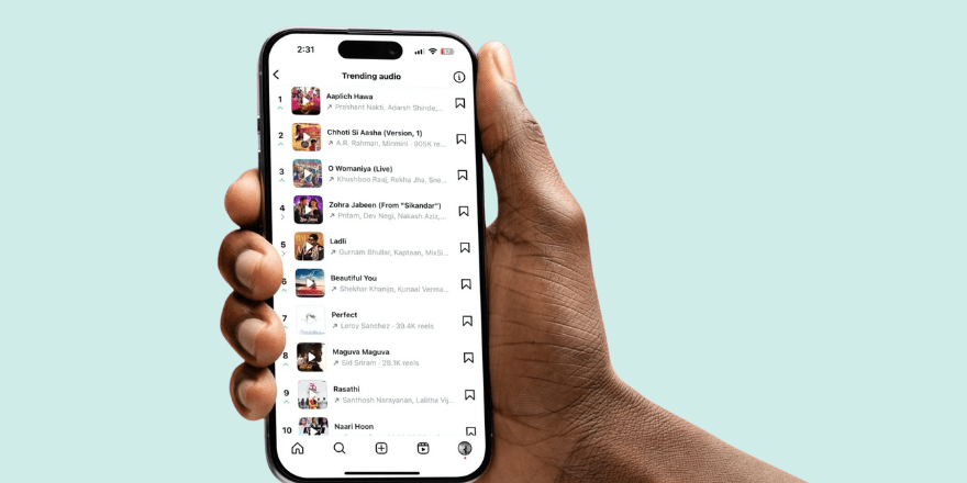 استفاده از اهنگ های ترند